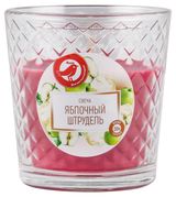 Изображение товара Свеча АШАН Красная птица с ароматом яблочного штруделя в стакане, 30 ч