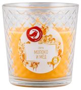 Изображение товара Свеча АШАН Красная птица с ароматом молока и меда в стакане, 30 ч