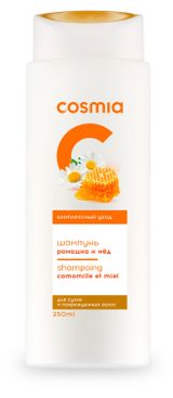 Изображение товара Шампунь для волос для комплексного ухода Cosmia Ромашка и мёд, 250 мл