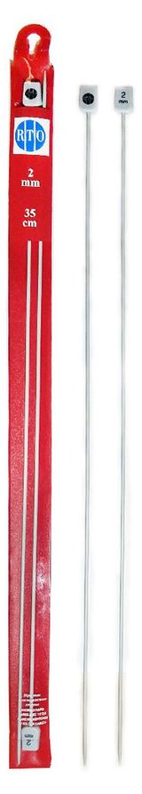 Изображение товара Спицы для вязания RTO прямые, 35 см х 2 мм