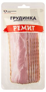 Изображение товара Грудинка свиная варено-копченая «Ремит» Домашняя нарезка, 150 г