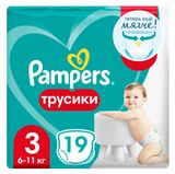 Изображение товара Подгузники-трусики Pampers Pants размер 3 (6-11 кг), 19 шт