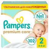 Изображение товара Подгузники Pampers Premium Care 2 (4-8 кг) 2 размер, 102 шт