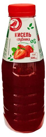 Изображение товара Кисель АШАН Красная птица с витаминами клубничный охлажденный, 500 мл