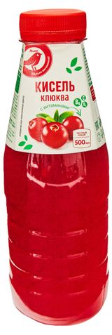 Изображение товара Кисель АШАН Красная птица с витаминами клюквенный охлажденный, 500 мл