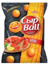 Изображение товара Кукурузные шарики «Русскарт» Сыр Ball со вкусом краба, 140 г