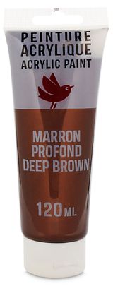 Изображение товара Краска акриловая АШАН Красная птица коричневая, 120 мл