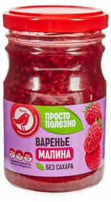 Изображение товара Варенье АШАН Красная птица из малины без сахара, 210 г