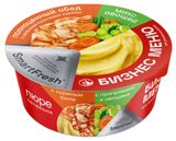 Изображение товара Пюре картофельное «Бизнес меню» со вкусом курицы с приправми и овощами, 110 г