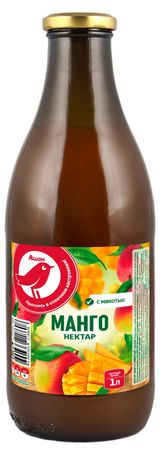 Изображение товара Нектар АШАН Красная птица Манго с мякотью, 1 л