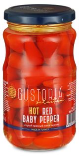 Изображение товара Перец Gustoria красный острый мини, 370 мл