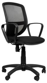 Изображение товара Кресло компьютерное Betta ткань сетка черное, 53х53х89 см