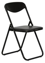 Изображение товара Стул складной Jack с мягким сиденьем кожзам черный, 52х45х80 см