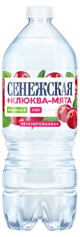 Изображение товара Вода питьевая «Сенежская» клюква-мята негазированная, 1 л
