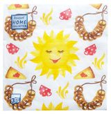 Изображение товара Салфетки одноразовые Bouquet бумажные трехслойные Баранки 33х33 см, 20 шт