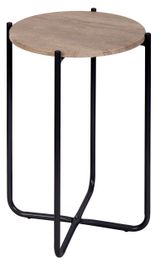 Изображение товара Стол кофейный ель умбра/чёрный, 43х43х65 см