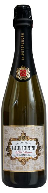 Изображение товара Игристое вино «Санктъ-Петербургъ Традиционное» белое полусладкое Россия, 0,75 л