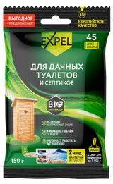 Изображение товара Биоактиватор для дачных туалетов и септиков Expel в пакете-саше, 150 г