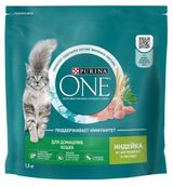 Изображение товара Сухой корм для кошек Purina ONE с индейкой и злаками, 1.5 кг