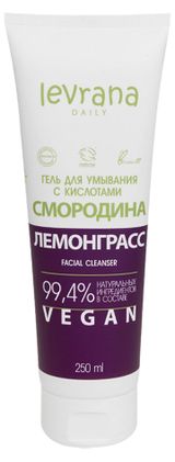 Изображение товара Гель для умывания Levrana с кислотами смородины и лемонграсса, 250 мл