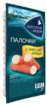 Изображение товара Крабовые палочки «Русское море» имитация с мясом краба, 200 г
