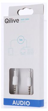 Изображение товара Кабель Qilive 3.5 мм белый, 1 м