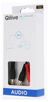 Изображение товара Кабель Qilive 3,5 мм 2RCA, 5 м