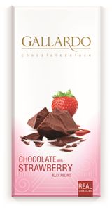 Изображение товара Шоколад молочный Gallardo с начинкой со вкусом клубники Иран, 80 г