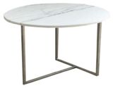 Изображение товара Стол журнальный Лофт мрамор белый, 550х510 мм