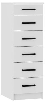 Изображение товара Комод высокий Фьюжн белый, 50,4х40,2х120 см