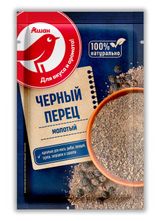 Изображение товара Перец черный АШАН Красная птица молотый, 15 г