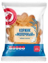 Изображение товара Коржик песочный молочный сдобный АШАН Красная птица сладкая лепешка, 100 г