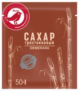 Изображение товара Сахар АШАН Красная птица тростниковый в стиках, 5 г х 50 шт