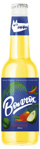 Изображение товара Напиток газированный «Волчок» Манго кокос, 450 мл