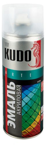 Изображение товара Эмаль акриловая KUDO Сатин серая, 520 мл