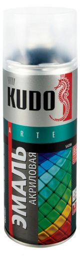 Изображение товара Эмаль акриловая KUDO Сатин черная, 520 мл
