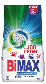 Изображение товара Стиральный порошок Bimax против 100 пятен, 1,5 кг