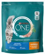 Изображение товара Сухой корм для кошек старше 11 лет Purina ONE с курицей, 750 г