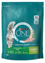 Изображение товара Сухой корм для кошек Purina ONE живущих в домашних условиях с индейкой, 200 г