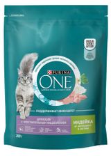 Изображение товара Сухой корм для кошек Purina ONE с чувствительным пищеварением с индейкой, 200 г