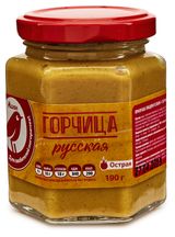 Изображение товара Горчица АШАН Красная птица русская острая, 190 г