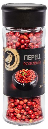 Изображение товара Перец розовый АШАН Золотая птица горошек, 30 г