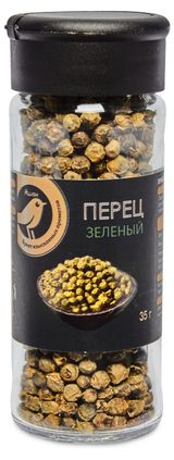 Изображение товара Перец зеленый АШАН Золотая птица горошек, 35 г