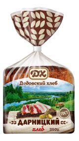 Изображение товара Хлеб ржано-пшеничный серый Дарницкий «Дедовский хлеб» формовой без сахара ГОСТ нарезка, 350 г