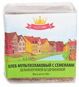 Изображение товара Хлеб мультизлаковый Old Town цельнозерновой с семенами бездрожжевой нарезка, 450 г
