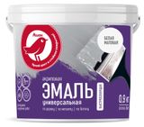 Изображение товара Эмаль универсальная АШАН Красная птица белая матовая, 900 г