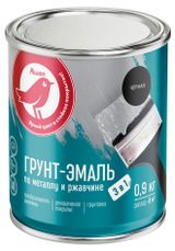 Изображение товара Грунт-эмаль АШАН Красная птица 3 в 1 черная, 900 г