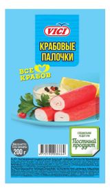 Изображение товара Крабовые палочки VICI Постный продукт, 200 г