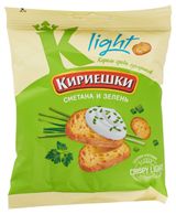 Изображение товара Сухарики пшеничные «Кириешки Light» со вкусом сметаны и зелени, 33 г