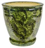 Изображение товара Горшок керамический зеленый Ø28 см, 6.5 л